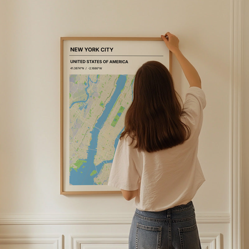 Personalised New York City Map Print - nyc-outdoors